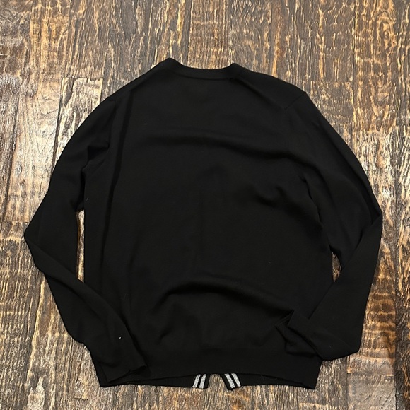 Psycho Bunny Black Cardigan Sweater - 100% merino wool size medium - Picture 5 of 6